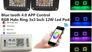Flashing Lights when Phone Rings 12w 3×3 Inch Smart Phone Ios android Blue tooth Control Rgb Halo