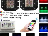 Flashing Lights when Phone Rings 12w 3x3inch Flush Mount Led Cubes Flood Rgb Halo Ring Led Pods by