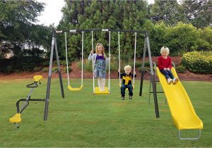 Flexible Flyer Backyard Swingin Fun Metal Swing Set Amazon Com Xdp Recreation All Star Playground Swing Set Swingin