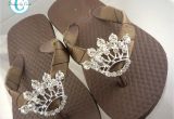 Flip Flop Decorating Ideas for Wedding Princess Crown Flip Flops Bling Bridal Wedding Swarovski