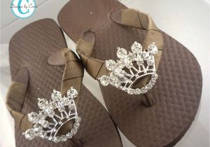 Flip Flop Decorating Ideas for Wedding Princess Crown Flip Flops Bling Bridal Wedding Swarovski