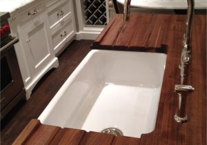 Floor and Decor butcher Block Countertops Maple Wood Plank Counter top Mixed White Fiberglass Apron Sink
