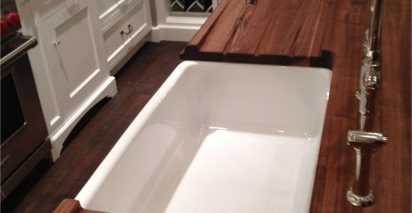 Floor and Decor Wood Countertops Maple Wood Plank Counter top Mixed White Fiberglass Apron Sink