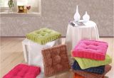 Floor Cushion with Seat Back Thick Corduroy Elastic Seat Cushions Winter Office Student Chair