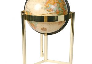 Floor Globe with Brass Stand Decorative Brass Stand Floor Globe Floor Globe Globe and Modern