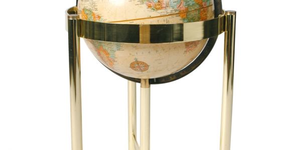 Floor Globe with Brass Stand Decorative Brass Stand Floor Globe Floor Globe Globe and Modern