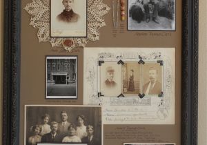 Floor Standing Collage Picture Frames A Family History Shadowbox Collage We Selected An assortment Of