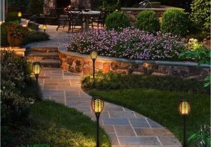 Flower Bed Lights 96 Led solar Flickering Flame torch Night Light Porch Lamp Ground