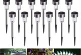 Flower Bed Lights Sunnest solar Garden Lights Outdoor 12pack Stainless Steel solar