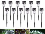 Flower Bed Lights Sunnest solar Garden Lights Outdoor 12pack Stainless Steel solar