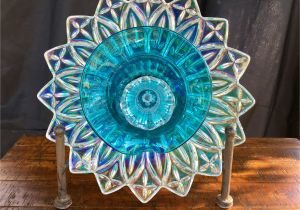 Flower Plates Garden Art Repurposed Glass Flower Sun Catcher Glass Garden Art Jenna