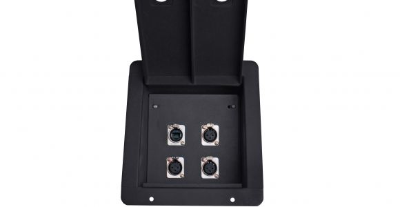 Flush Floor Receptacles Elite Core Fb4 Recessed Floor Box with 3 Xlrf 1 Ethernet Pass