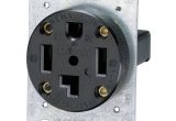 Flush Floor Receptacles Leviton 30 Amp Industrial Flush Mount Shallow Single Outlet Black