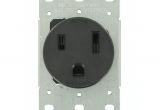 Flush Floor Receptacles Leviton 50 Amp 2 Pole Flush Mount Shallow Single Outlet Black R10