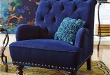 Flynn Navy Blue Accent Chair Blue Velvet Tufted Arm Chair Navy Royal Accent Steampunk