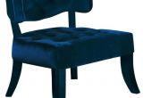 Flynn Navy Blue Accent Chair Meridian Furniture Charlotte Modern Navy Blue Velvet
