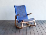 Fold Out Rocking Lawn Chair Mid Century Modern Rocking Chair Teak Handwoven Pattern Lounge