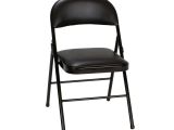 Folding Chairs at Home Depot Cosco Black Vinyl Seat and Back Folding Chairs 4 Pack 14993blk4e