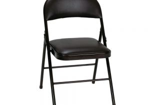 Folding Chairs at Home Depot Cosco Black Vinyl Seat and Back Folding Chairs 4 Pack 14993blk4e