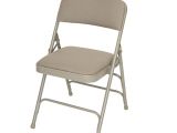 Folding Chairs Cloth Seat Classic Series Beige Fabric Padded Folding Chair Quad Hinged