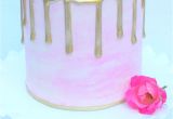 Fondant Cake Decorating Classes Near Me Gold Drip On Watercolor Fondant Video Tutorial Pinterest Cake