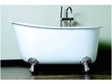 Foot soak Bathtub 58" Deep soaking Tub Swedish Design with Polished Chrome