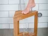 Footrest for Shower the Fiji Corner Foot Rest Available with or without Shelf It Makes