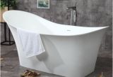Free Standing Center Drain Bathtub Alfi Brand Ab9915 74" Resin soaking Bathtub for Free