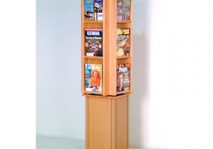 Free Standing Rotating Magazine Rack 24 Pocket Magazine Brochure Wall Rack Hayneedle