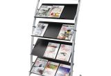 Free Standing Rotating Magazine Rack Alba Large Mobile Literature Display 5 Levels Work tools Pinterest