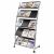 Free Standing Rotating Magazine Rack Alba Large Mobile Literature Display 5 Levels Work tools Pinterest