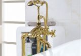 Freestanding Bath Faucets Canada Classic Style Freestanding Tub Faucet Gold Plated Brass