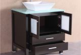 Freestanding Bathroom Vanity with Vessel Sink Damien 30 Inch Modern Espresso Bathroom Vanity W Glass