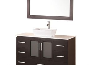 Freestanding Bathroom Vanity with Vessel Sink Design Element 48" Freestanding Single Vessel Sink