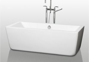 Freestanding Bathtub 59 Inch 58 Laura Freestanding Modern soaking Bathtub White Waste