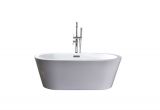 Freestanding Bathtub 59 Inch Lexora Lure 59 Inch Freestanding Bathtub with Chrome Drain