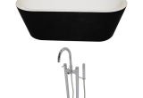 Freestanding Bathtub 6 Ft Shop Anzzi Dualita 5 6 Foot Acrylic Classic Freestanding