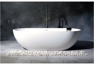 Freestanding Bathtub 70 Inch Shop Modern 70 Inch solid Surface White Stone Freestanding