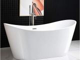 Freestanding Bathtub American Standard Woodbridge 67 Acrylic Freestanding Bathtub Contemporary soaking Tub with Brushed Nickel Overflow and Drain Bta1515 B White B 0010