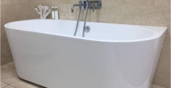 Freestanding Bathtub Back to Wall Oxford 1640 Contemporary Back to Wall Freestanding Bath