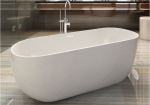 Freestanding Bathtub Brands Alfi Brand Oval Acrylic 59" X 28" Freestanding soaking