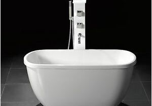 Freestanding Bathtub Ebay A55" Small Acrylic Modern Free Standing Bathtub & Faucet
