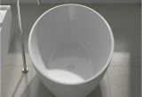 Freestanding Bathtub Egg Cheviot Pietro 70" solid Surface Freestanding Egg Shaped