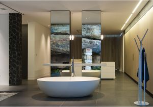 Freestanding Bathtub Ensuite Contemporary Ensuite Bathroom with Cutting Edge Design In