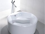 Freestanding Bathtub for Sale Shop Freestanding 59 Inch Round White Acrylic Bathtub