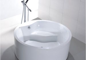 Freestanding Bathtub for Sale Shop Freestanding 59 Inch Round White Acrylic Bathtub