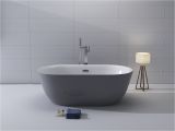 Freestanding Bathtub Grey 1001now Lamone 67" Grey Seamless Freestanding Acrylic