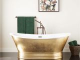 Freestanding Bathtub Hardware 69" Desborough Acrylic Freestanding Double Slipper Tub