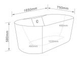 Freestanding Bathtub Length 61 Inch Acrylic Freestanding soaking Tub 65 Inch