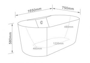 Freestanding Bathtub Length 61 Inch Acrylic Freestanding soaking Tub 65 Inch